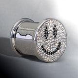 Luxuriöser Ohrstecker mit Smiley-Zirkon, S925 Silber (2 Stück)