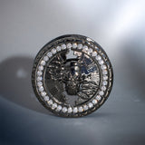 Ohrstöpsel aus Wolframstahl mit Zirkonia „Hell's Timekeeper“ (2 Stück)
