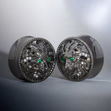 Wolframstahl Zirkon Mähne Löwenstecker (2 Stück) 