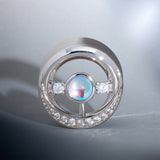 Starlight Zirkon 14K Gold Ohr Tunnel (2 Stück) 