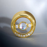 Starlight Zirkon 14K Gold Ohr Tunnel (2 Stück) 
