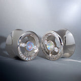 Tunnel d'oreille Starlight Moissanite en argent S925 (2 pièces)