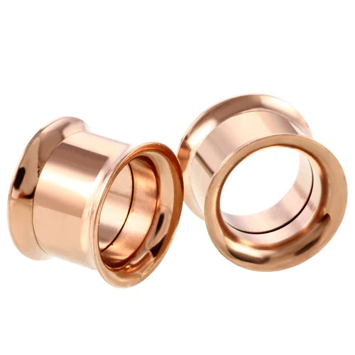 Double Flare Threaded Ear Stainless steel Ear Gauge Tunnels 2Pcs