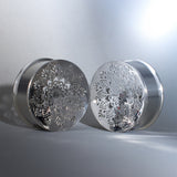 Stainless Steel Mandala Design Steel Ear Piercing Ear Gauge Tunnels 2pcs