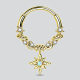 Piercing de nez éblouissant à double rangée