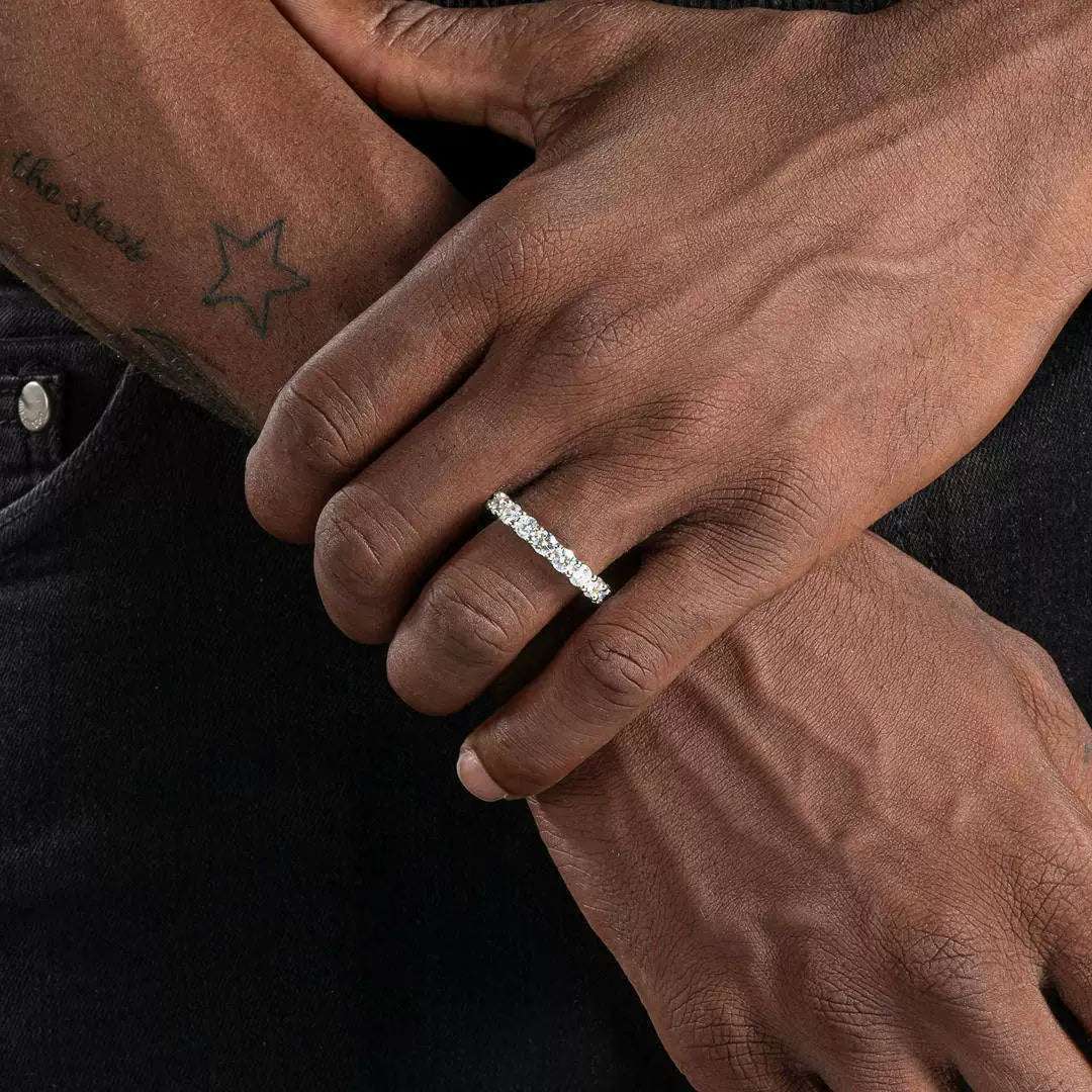 S925 Silver Moissanite Icebound Ring