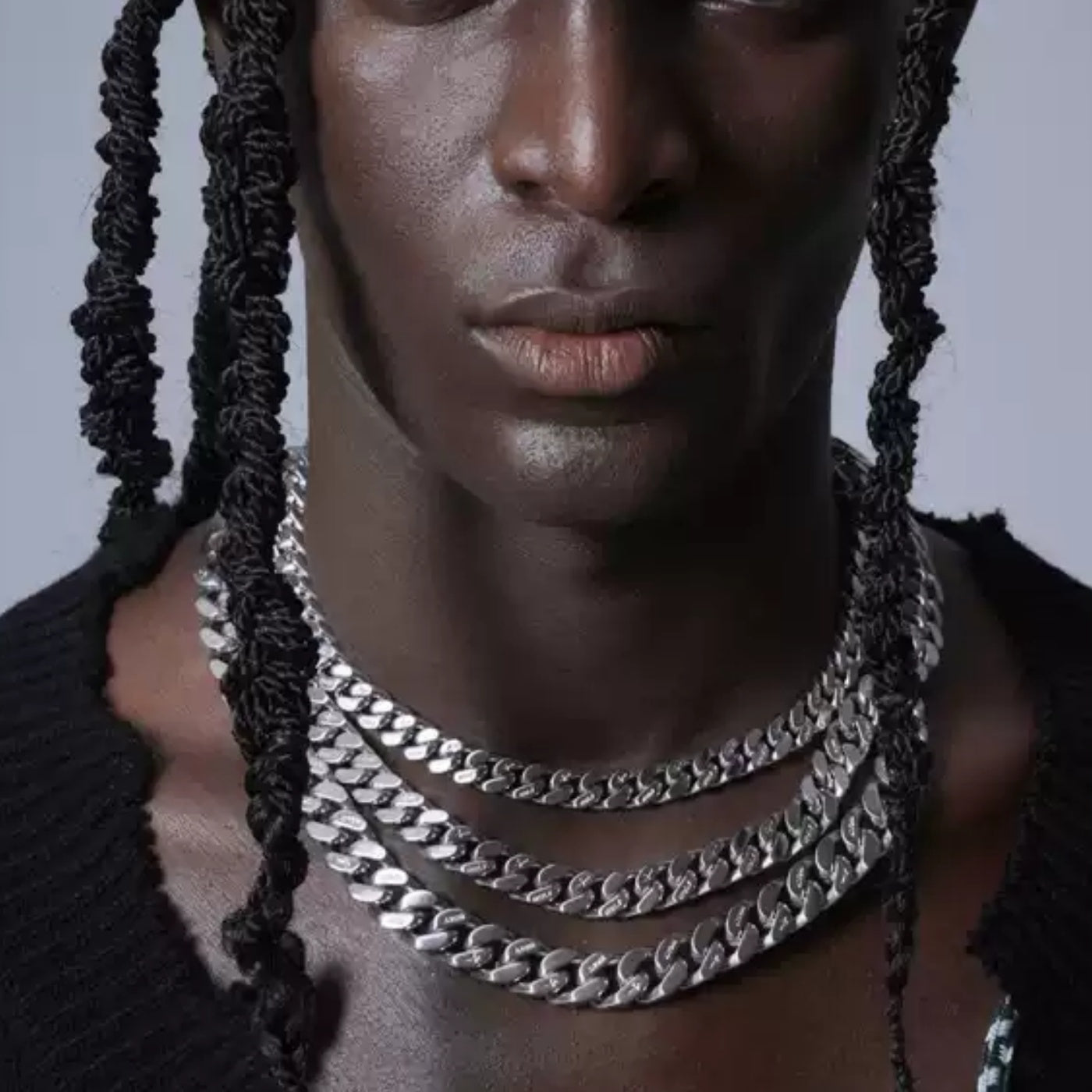 Dual Face Cuban Gothic Chain Necklace