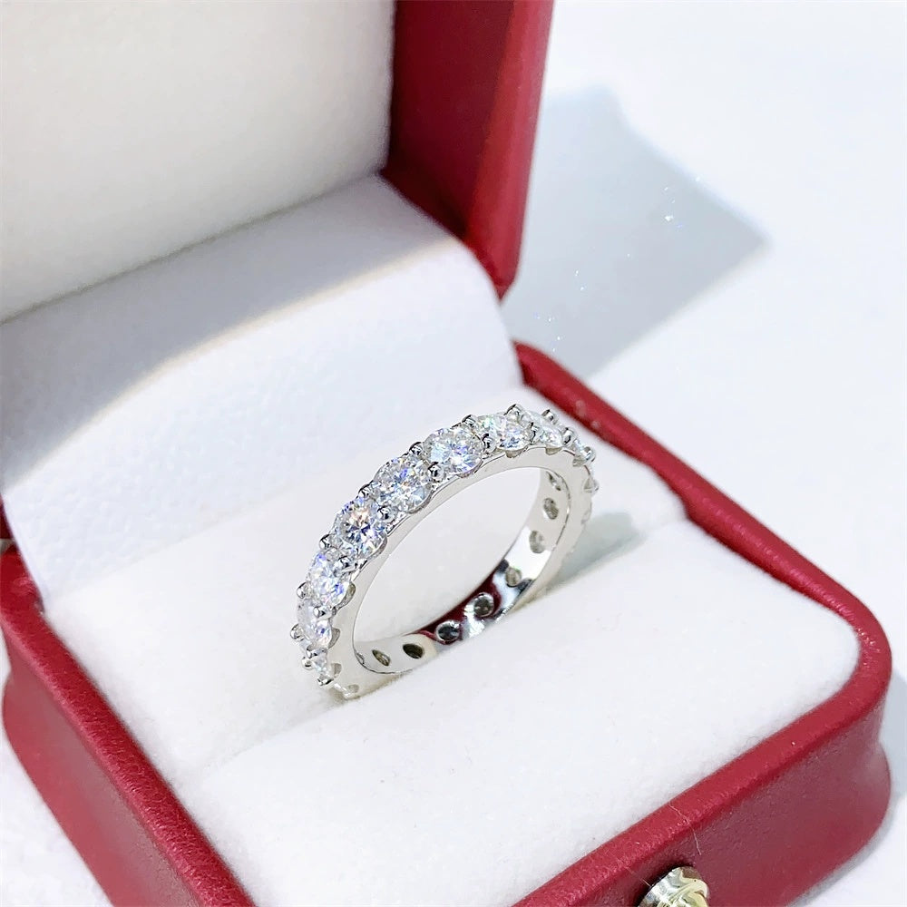 S925 Moissanite Circle Ring