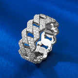 S925 Shimmer Moissanite Chain Ring
