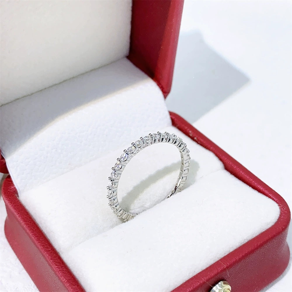 S925 Everlite 2mm Moissanite Eternity Ring