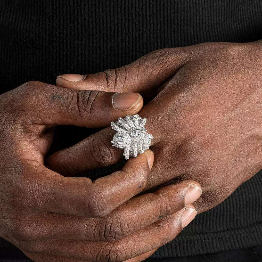 S925 Silver Moissanite Frost Warden Ring
