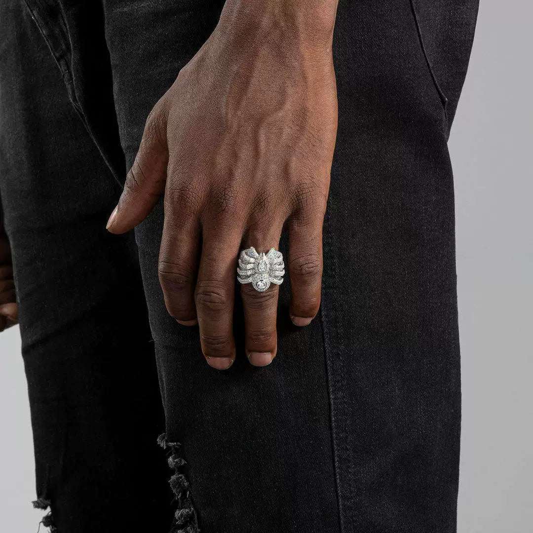 S925 Silver Moissanite Frost Warden Ring
