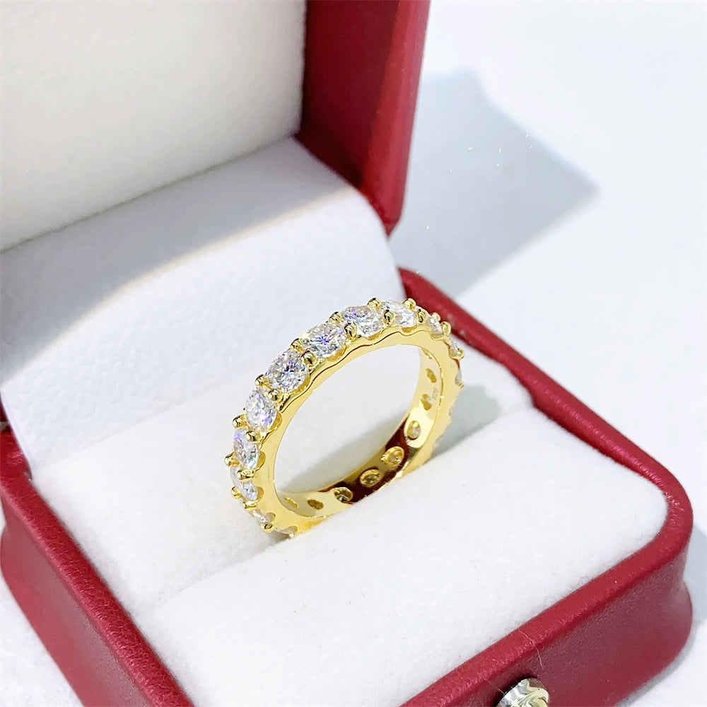 S925 Moissanite Circle Ring