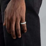 S925 Silver Moissanite Heavy Halo Ring