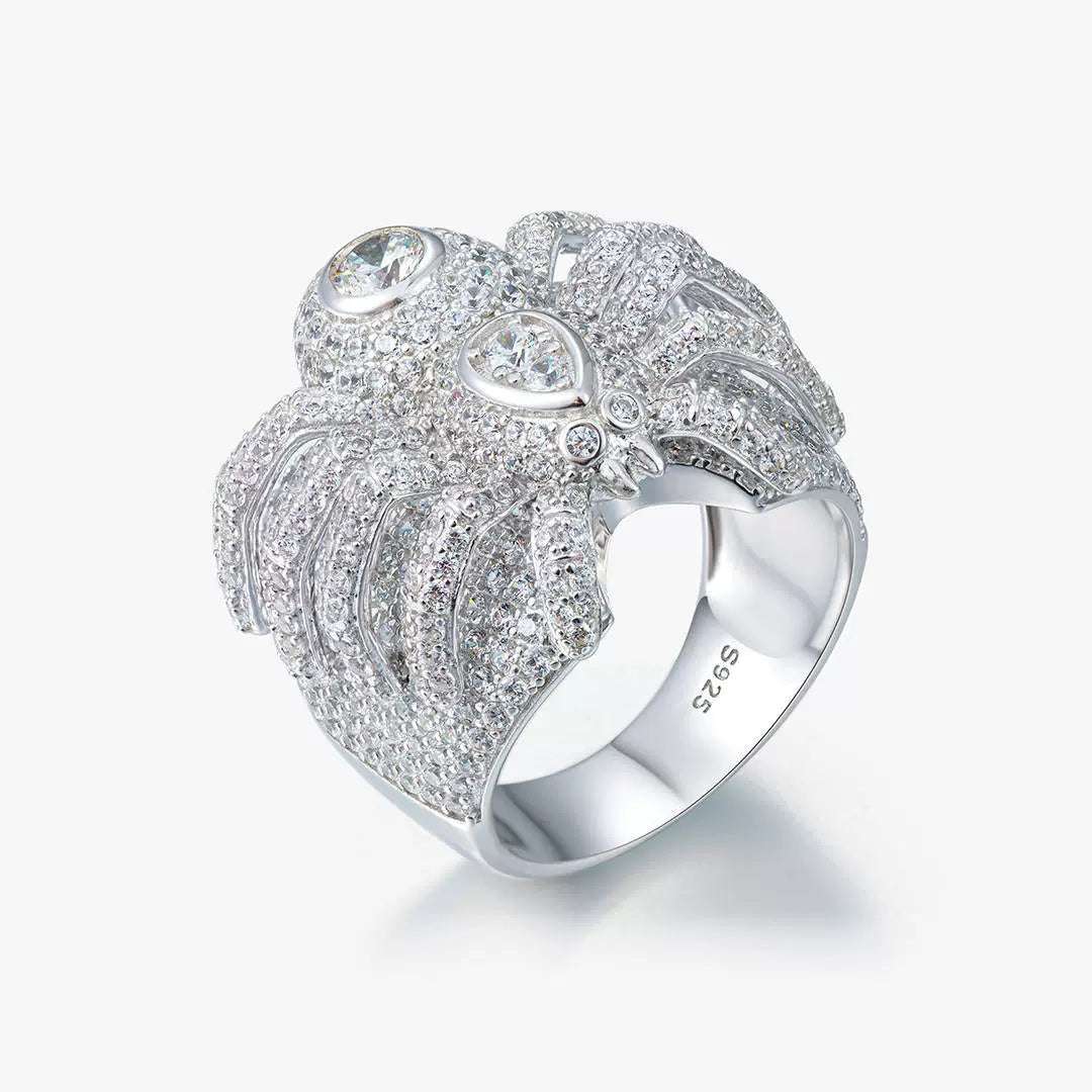 S925 Silver Moissanite Frost Warden Ring