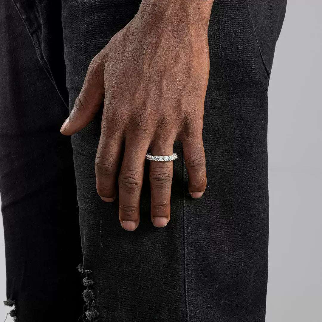 S925 Silver Moissanite Icebound Ring