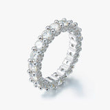 S925 Silver Moissanite Icebound Ring