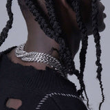 Dual Face Cuban Gothic Chain Necklace