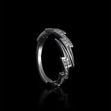 S925 Silver Lightning Bolt Zircon Ring