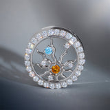 Radiance of Life Zirkon S925 Silber Ohr Tunnel (2 Stück)
