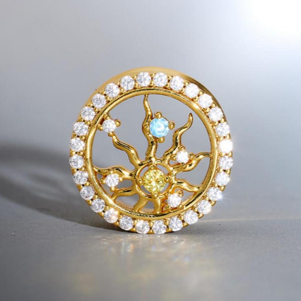Radiance of Life Zircon 14K Ear Gauge Tunnel (2Pcs)