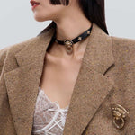 Regal Roar Leather Gothic Choker