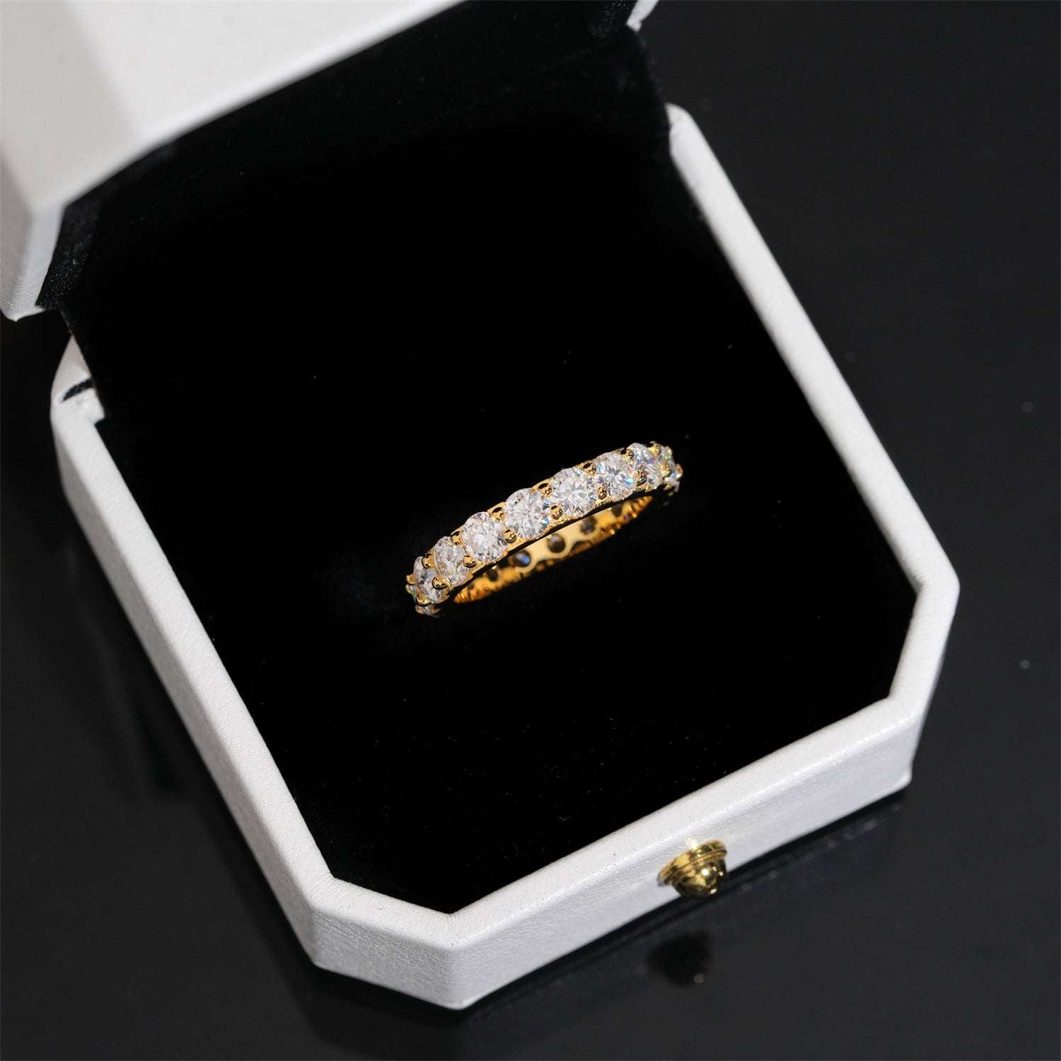 S925 4mm Moissanite Eternity Band Ring