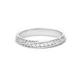 S925 Silver Moissanite Möbius Twist Engagement Ring