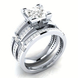 S925 Silver 2.5 Carat Triple Row Moissanite Ring