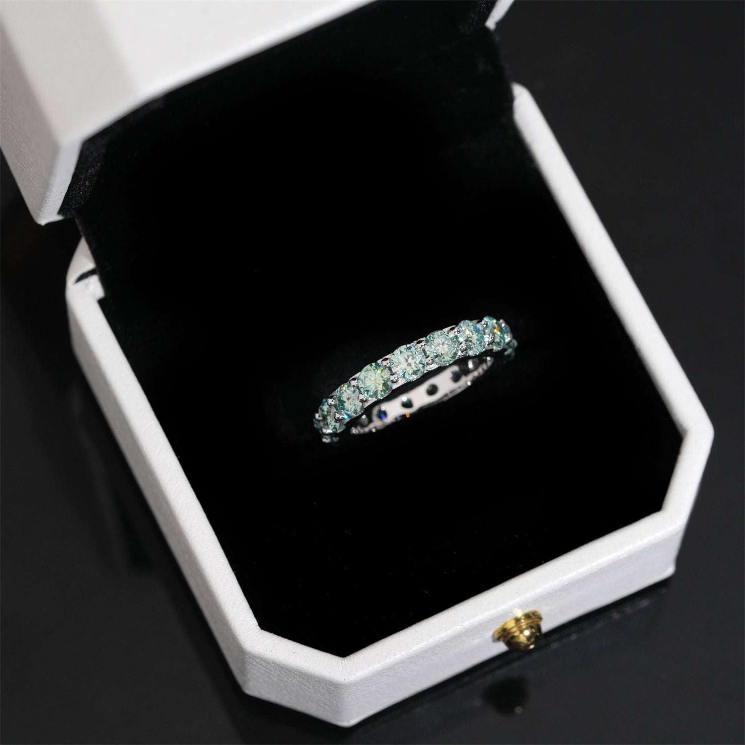 S925 4mm Moissanite Eternity Band Ring