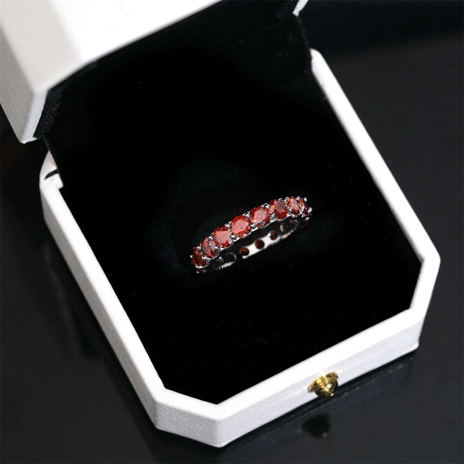 S925 4mm Moissanite Eternity Band Ring