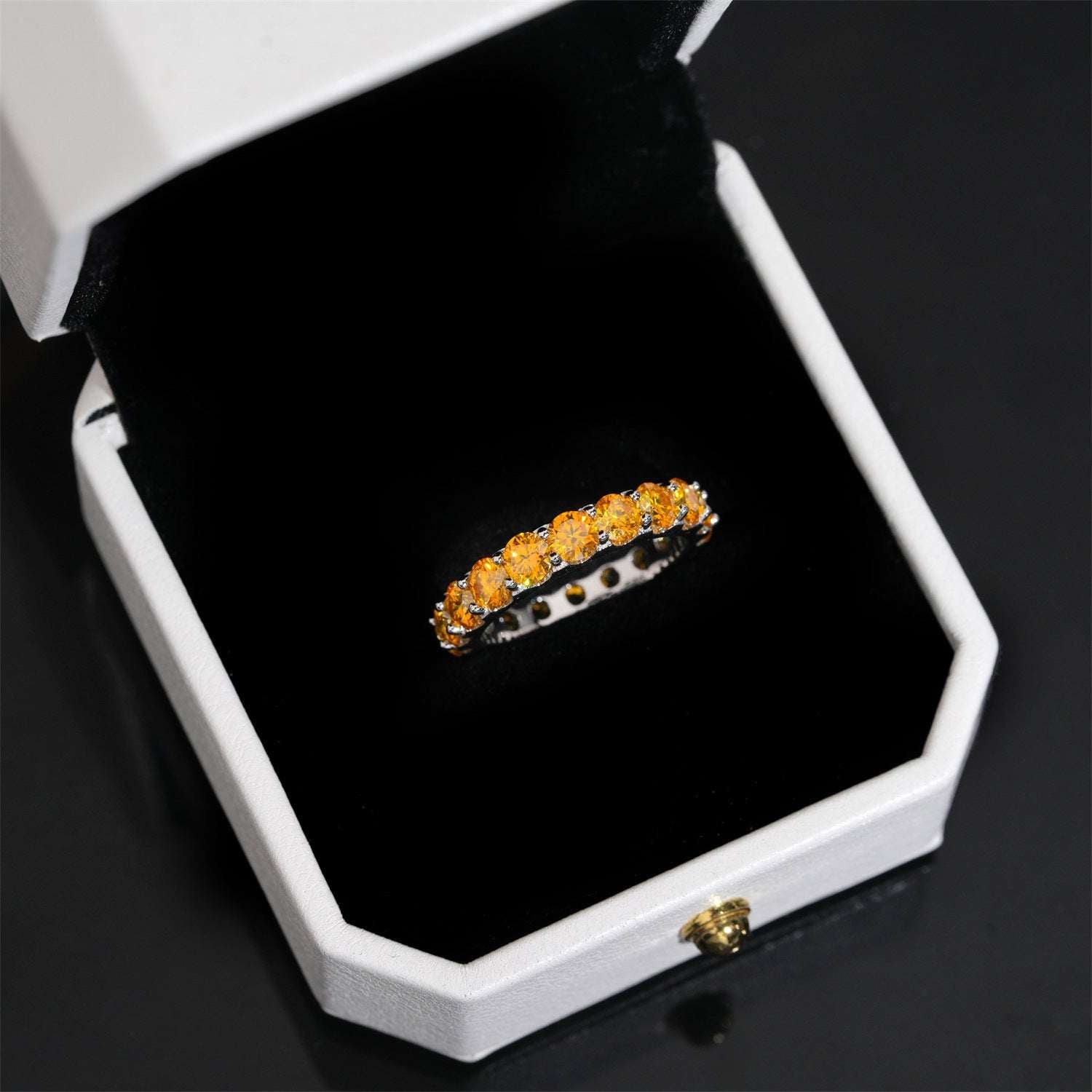 S925 4mm Moissanite Eternity Band Ring