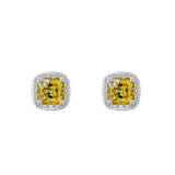 S925 Silver Sugar Cube Earrings Jewelry for Women Men