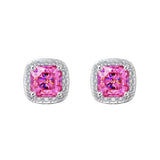 S925 Silver Sugar Cube Earrings Jewelry for Women Men