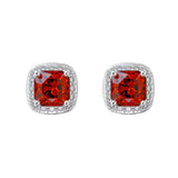 S925 Silver Sugar Cube Earrings Jewelry for Women Men