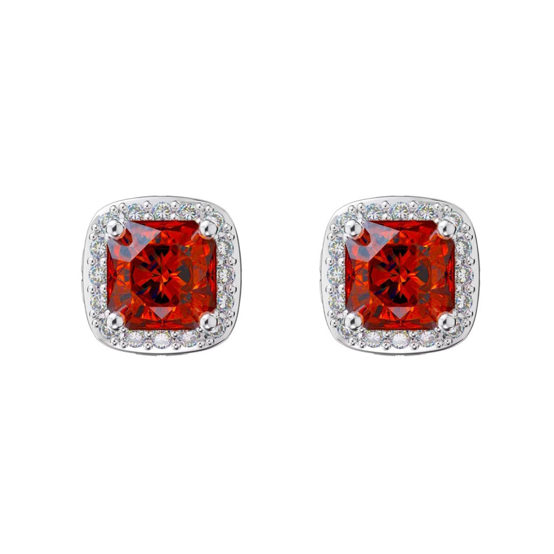 S925 Silver Sugar Cube Earrings Jewelry for Women Men