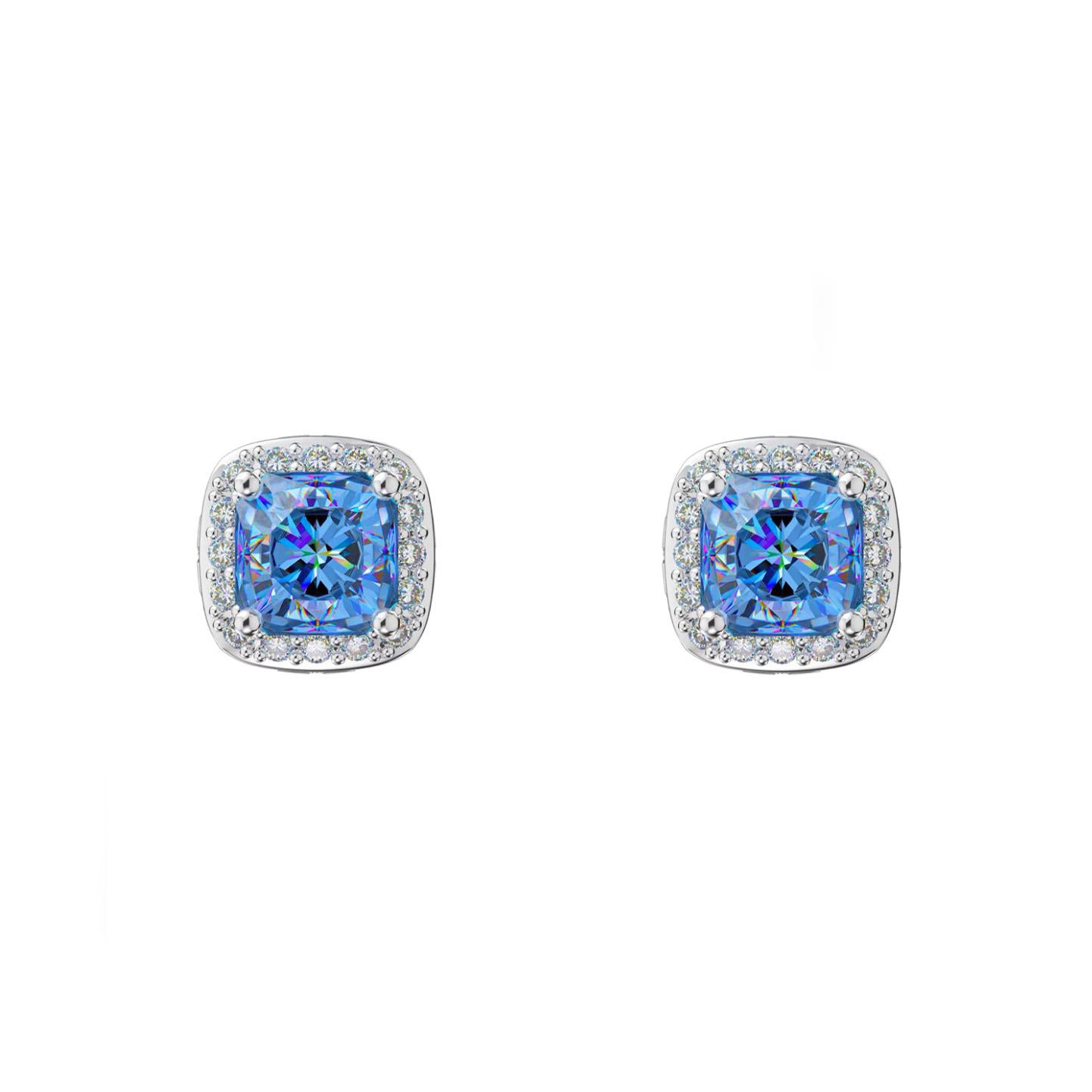 S925 Silver Sugar Cube Earrings Jewelry for Women Men