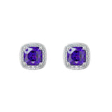 S925 Silver Sugar Cube Earrings Jewelry for Women Men