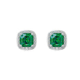 S925 Silver Sugar Cube Earrings Jewelry for Women Men
