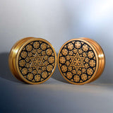Stainless Steel Spiritual Kaleidoscope Steel Ear Piercing Plugs 2Pcs