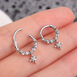 Star Dangle Hoop Ring Nose Piercing