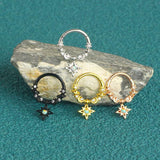 Star Dangle Hoop Ring Nose Piercing