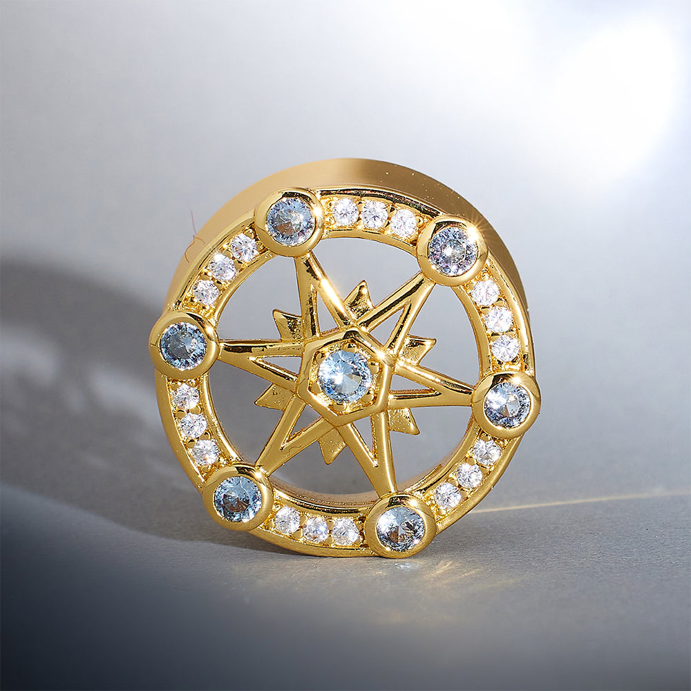 Starlight Shadow 14K Zircon Ear Gauge Tunnel (2Pcs)
