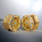 Starlight Shadow Moissanite S925 Silber Ohr Tunnel (2 Stück) 