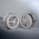 Sunrise Wreath Moissanite S925 Silber Ohr Tunnel (2 Stück) 