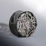 Wolframstahl Zirkon Widow Web Ohr Tunnel (2 Stück) 