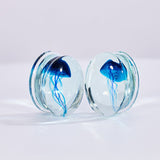 Abyssal Bloom｜Blue Sea bloom Plug (2Pcs) - AKAK BODYJEWELRY - ear - tunnel