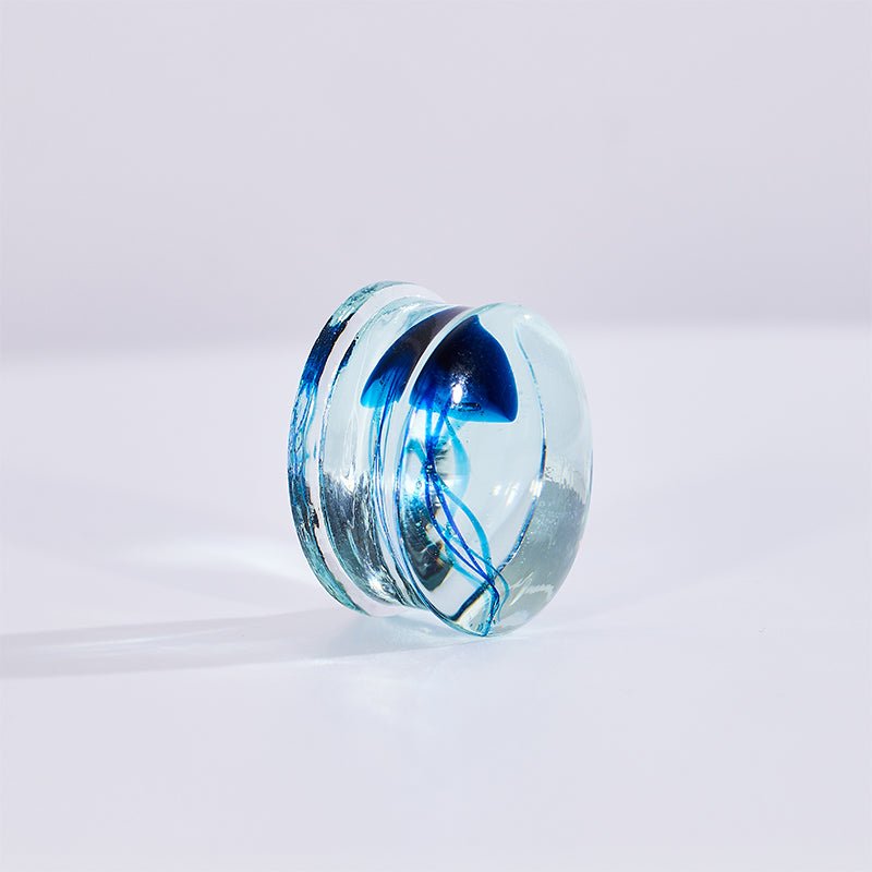 Abyssal Bloom｜Blue Sea bloom Plug (2Pcs) - AKAK BODYJEWELRY - ear - tunnel