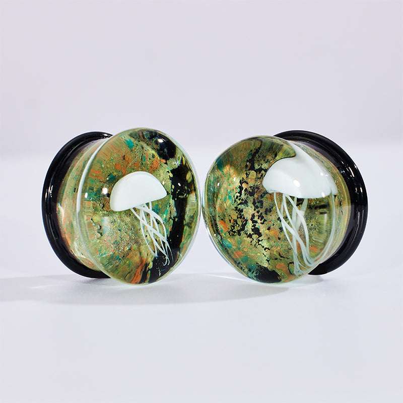 Abyssal Bloom｜White Sea bloom Plug (2Pcs) - AKAK BODYJEWELRY - ear - tunnel