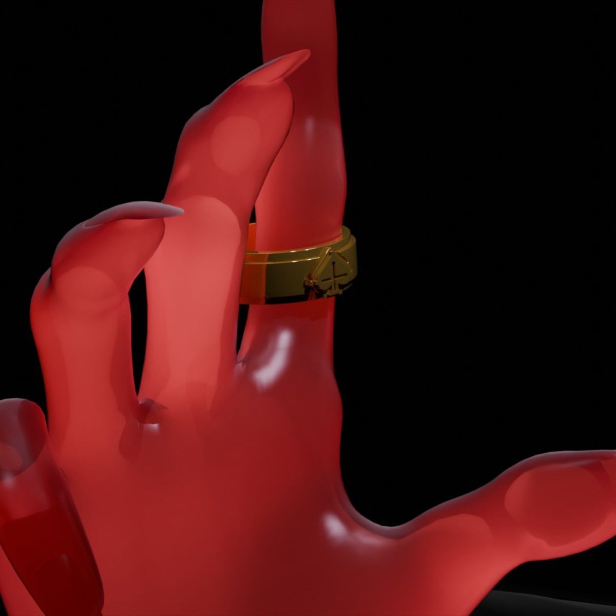 Ace of Spades Chunky Ring - AKAK BODYJEWELRY - ear - tunnel